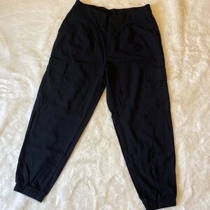 A New Day Black Cinched Waist Cargo Joggers